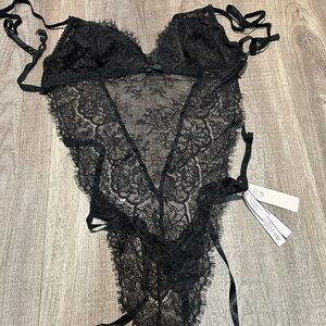 Victoria's Secret Black Lace Chemise